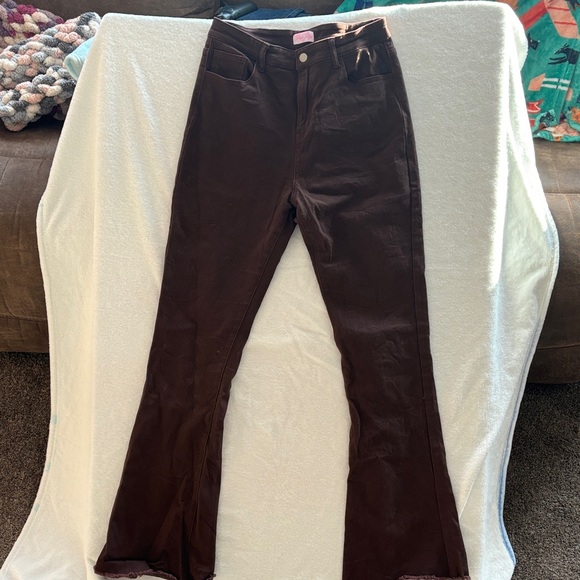 Pink Lily Denim - Pink Lily Chocolate Brown Jeans
